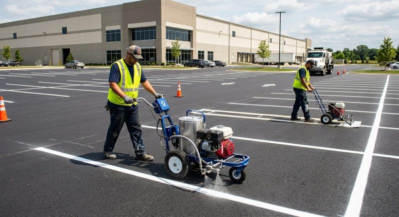 Commercial Asphalt Painting in Acworth, GA