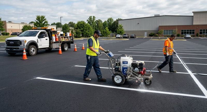 Asphalt Painting in Palm Springs, CA