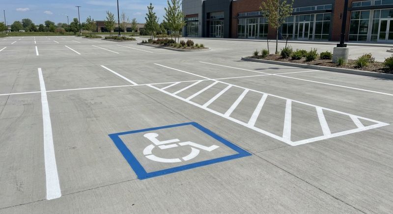 Concrete Parking Lot Striping in Gwinnett County, GA