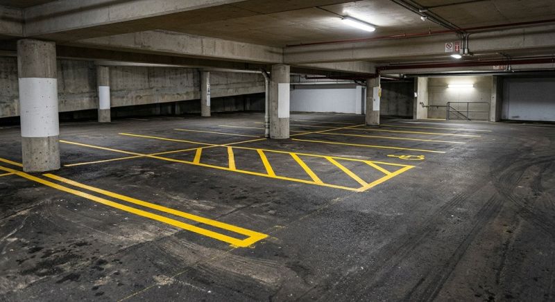 Parking Garage Striping in Palm Springs, CA