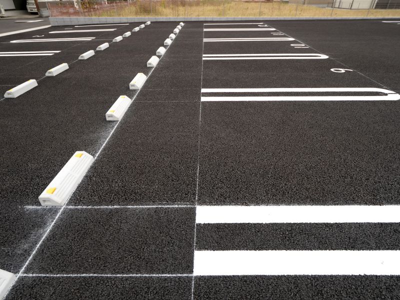 Fresh Parking Lot Markings