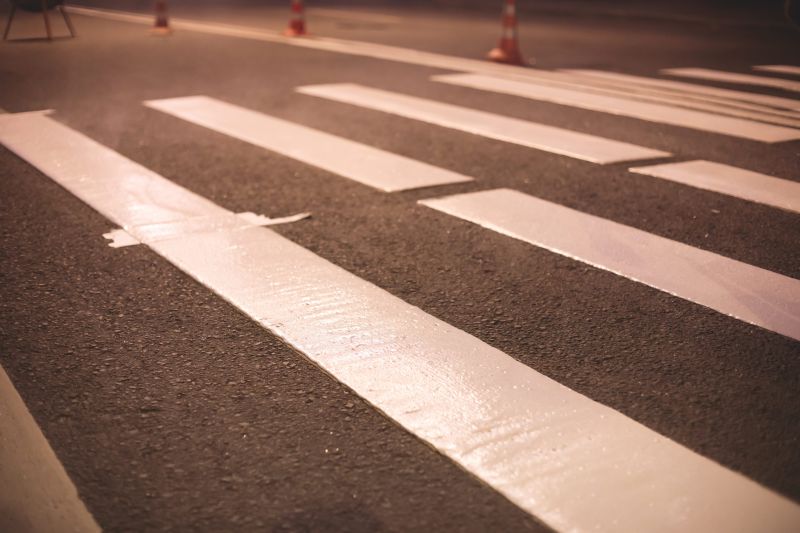 Nighttime Parking Lot Markings